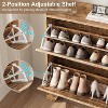 coucheta Shoe Cabinet Storage with 2 Flip Drawers, Freestanding Hidden Slim Shoe Organizer Cabinet with Hooks for Entryway, Foyer, Hallway, Garage - 4 of 4
