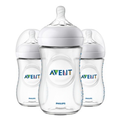 Philips Avent Natural Baby Bottle - Clear - 9oz - 3pk