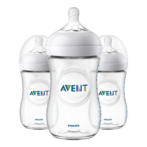 Philips Avent Natural Baby Bottle Clear 9oz 3pk Target