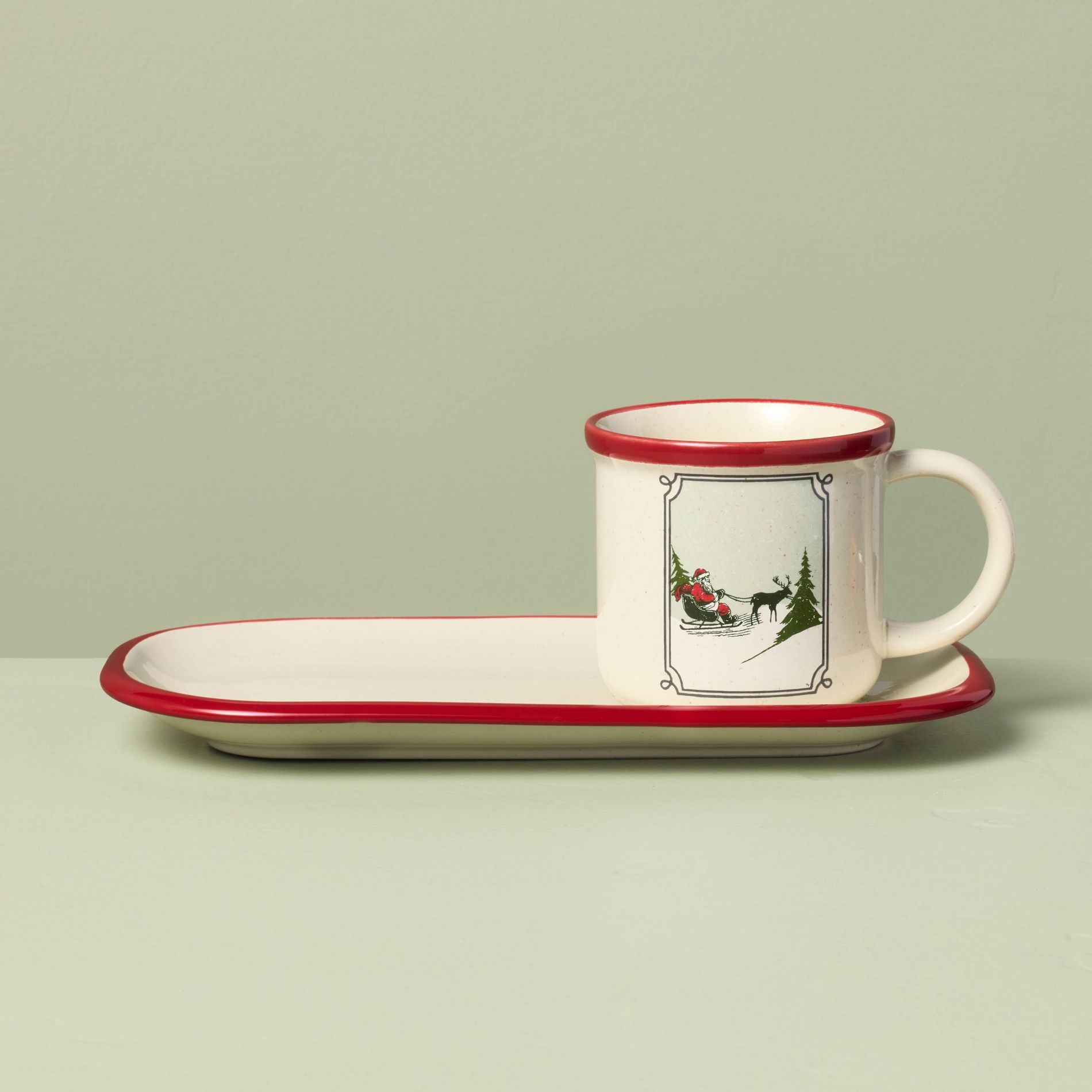 15 fl oz Santa Mug and Cookie Tray - Hearth & Hand™ with Magnolia