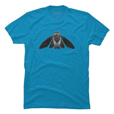 Men's Design By Humans Monochrome Cicada By Realkey T-Shirt
