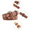 INSPIRE CHIC Womens Grommet Belt Faux Leather Single Pin Buckle Punk Belts for Jeans Pants - 2 of 4