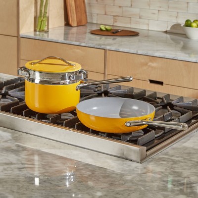 Caraway Silver Nonstick Stainless Steel Steamer with Handles