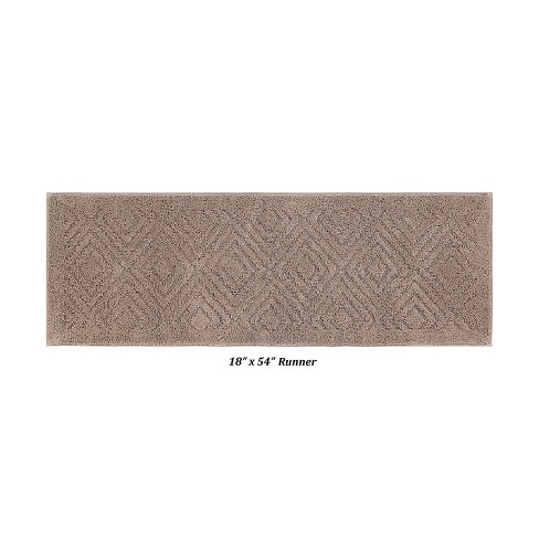 Better Trends Trier 100% Cotton Tufted Non-skid Latex Backing Bath Rug ...