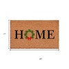 HomeRoots 17" X 29" Brown Black And Green Christmas Outdoor Coir Door Mat - 3 of 4