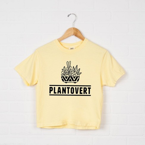 Simply Sage Market Women's Plantrovert Short Sleeve Relaxed Fit Cropped Tee - image 1 of 4