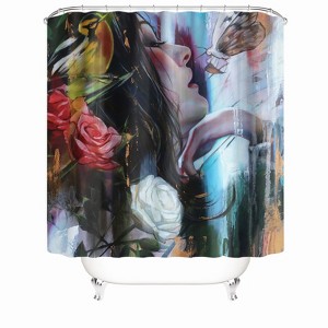 Butterfly And Girl Shower Curtains for Bathroom Waterproof Fabric Bath Curtain Durable Soft Stylish Bathroom Decor 72x72 Inch - 1 of 1