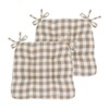 Kate Aurora Country Living Gingham Plaid Checkered Country Farmhouse Chair Cushion Pads - 2 of 4