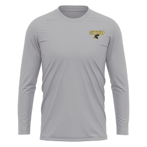 East Tennessee State University Adult Sport Long Sleeve Left Chest Logo, Athletic Heather - 1 of 4