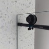 PexFix 63 in.x 60 in. Frameless Single Sliding Shower Door 8mm Tempered Glass With Adjustable Soft Closing Design for Spa Bathroom Clear Matte Black - 4 of 4