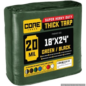 Core Tarps Heavy Duty 20 Mil Tarp Cover, UV Resistant, Rip Proof for Roof, Camping, Patio, Pool, Boat - 1 of 4