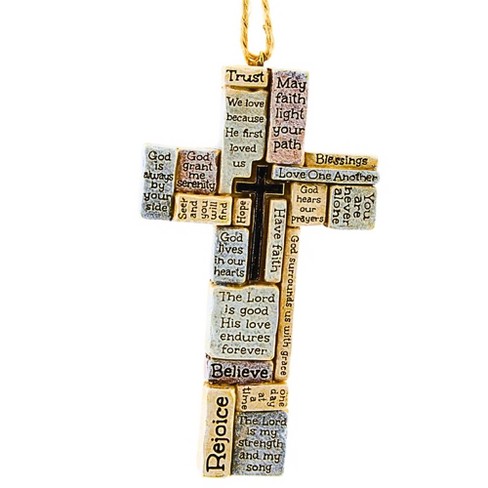 Roman 4 0 Inch Crossword Ornament Cross Encouragement Inspiration Tree