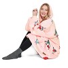 Catalonia Woman Wearable Blanket Hoodie Oversized Sweatshirt, Warm Fleece Pullover Adult Blanket, Cozy Birthday Gift for Woman Wife - 3 of 4