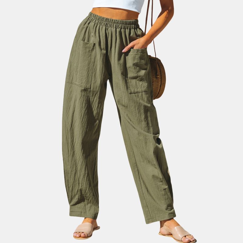Women's Green Patch Pocket Tapered Leg Pants - Cupshe, 1 of 6