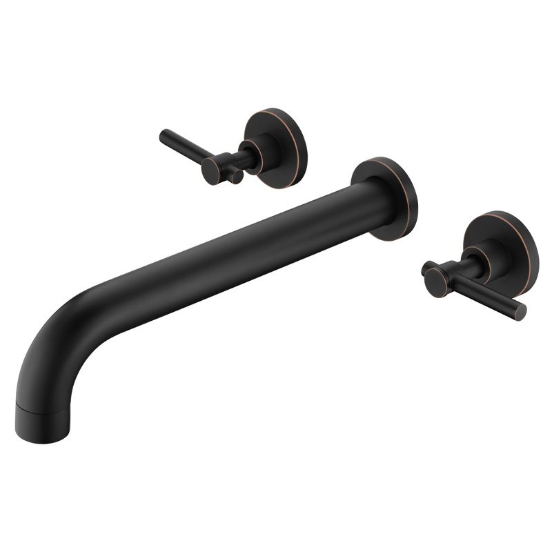 SUMERAIN Wall Mount Tub Faucet Long Spout Bathtub Faucet with Rough in Valve, Oil Rubbed Bronze, 1 of 9