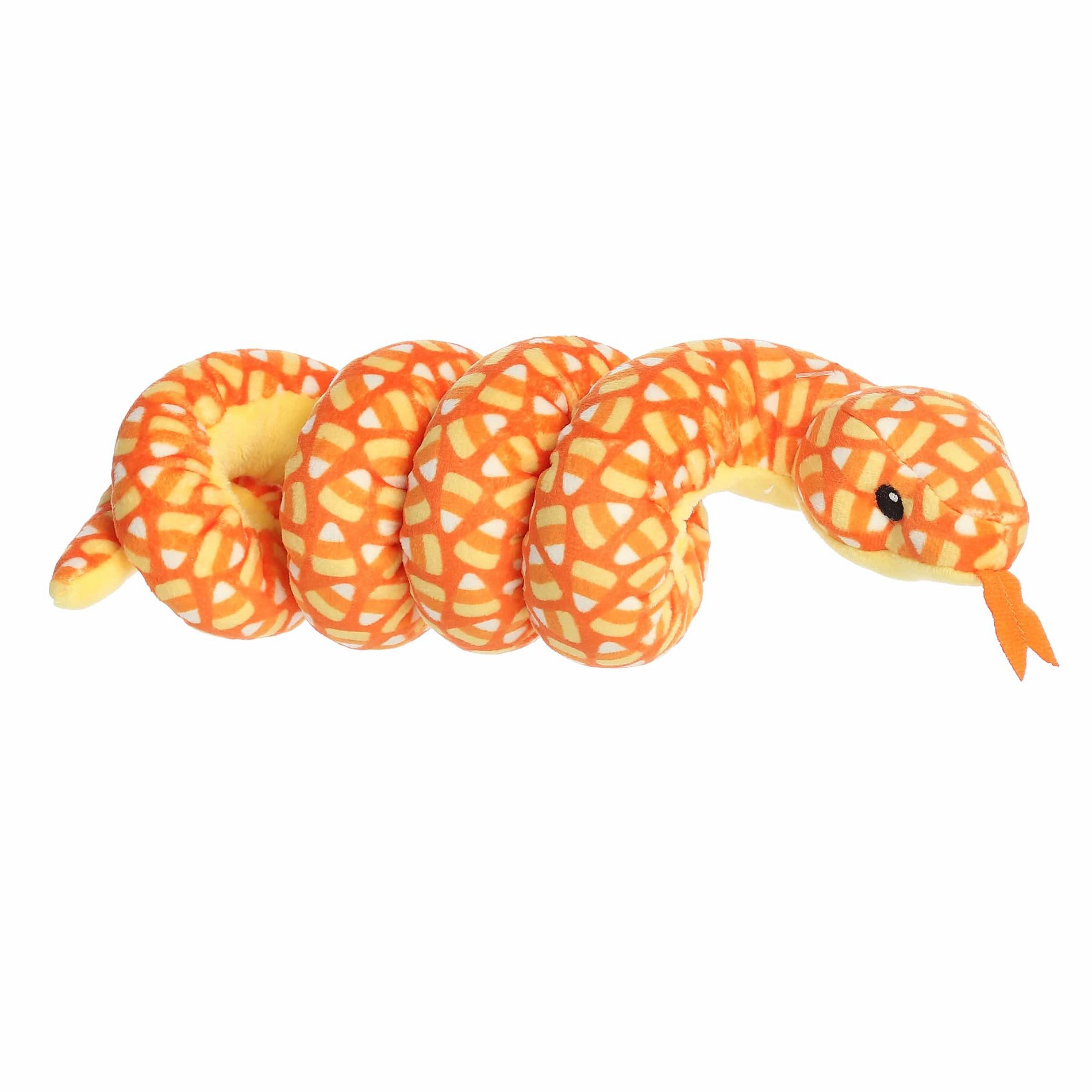 Aurora Small Candy Corn Snake Snake Spooky Stuffed Animal Orange 8"