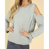 Women's Distressed Grommet Top - Honey Punch - 4 of 4