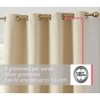 HLC.ME Camden 100% Complete Full Blackout Winter Thermal Insulated Noise Reducing Window Curtain Grommet Panels, Set of 2 - 3 of 4