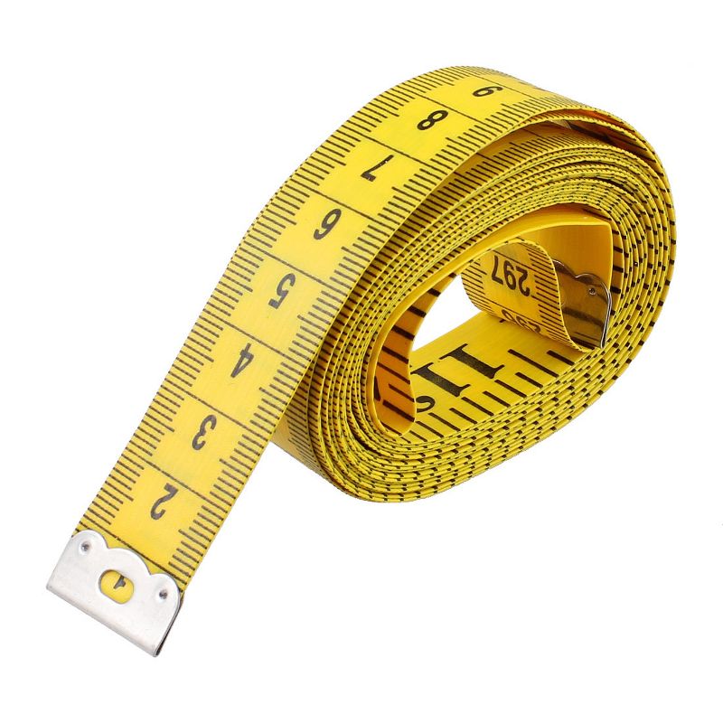 Unique Bargains Flexible Tailor Craft Ruler Tape Measure Yellow 120" 1 Pc, 1 of 5