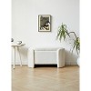 Nordlys White Bouclé Storage Bench Modern Design Style Upholstery Entry - 2 of 4