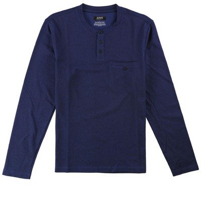 Alfani Mens Pique LS Henley Shirt
