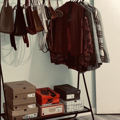 Metal Garment Rack Black - Brightroom™ : Target