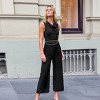 Women's Black Cowl Neck Straight Leg Jumpsuit - Cupshe - 4 of 4