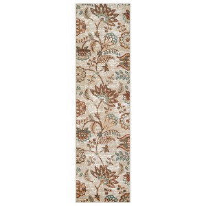 World Rug Gallery Beige Multi Floral Medallion Indoor Area Rug - 1 of 4