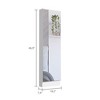 TiramisuBest Rectangle Tall Shoe Cabinet with Mirror,White - 4 of 4
