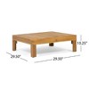 NicBex Modular Sectional Sofa Set, Outdoor Patio Sofa Set, 2-Piece Loveseat with Square Coffee Table, Acacia Wood Outdoor Couch Set - 4 of 4