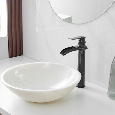 Oil-Rubbed Bronze Waterfall Bathroom Vessel Sink Faucet