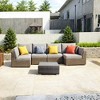 NAYSAYE Patio End Table Modern Square Coffee Table with Durable All Weather Construction for Outdoor Use, Brown, 30"*30"*16" - 2 of 4