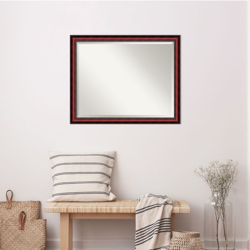 Amanti Art Rubino Cherry Scoop Beveled Wood Wall Mirror 25 x 31 in., 5 of 11