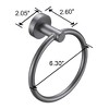 3-Piece Bathroom Towel Bar Hardware Set, Durable Space-Saving Aluminum - 3 of 4
