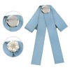 INSPIRE CHIC Women's Ribbon Rhinestone Bowknot Pre-Tied Brooch Bow Ties - 3 of 4
