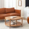 MH London Cherokee Round 2 tier Solid Wood Coffee Table For Living Room - 4 of 4