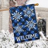 Checkered Snowflakes Burlap Winter House Flag Welcome 28" x 40" Briarwood Lane - 4 of 4
