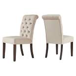 Set of 2 Grammercy Velvet Button Tufted Dining Chair - Inspire Q