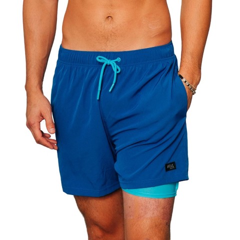 HEAT Swimwear Mens Compression Shorts, Royal Blue (Small)
