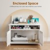 FURNIinspire Pet Crates and Houses Modern Hidden Cat Litter Box Cabinet Enclosure Furniture with Storable Top for Home, White, 31.5"*19.8"*19.7" - 4 of 4