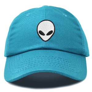 Dalix Alien Embroidered UFO Dad Hat Cotton Baseball Cap Adjustable Mens - 1 of 4