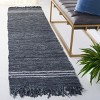 Vintage Leather W/ Fringes VTL702 Hand Woven Indoor Rugs - Safavieh - 2 of 4