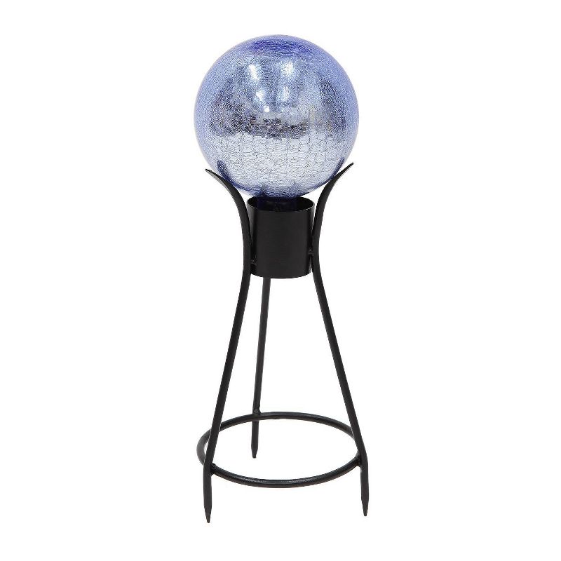 13.75&#34; Iron Trestle III Spiked Gazing Globe Ball Stand Black Powder Coat Finish - ACHLA Designs, 6 of 22