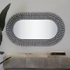 48"x28" Glass Oval Wall Mirror with Layered Crystal Frame Silver - Olivia & May: Modern Style, No Assembly, Wall Mount - 2 of 4