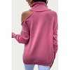 Women's COLD-SHOULDER TURTLENECK SWEATER - ESLEY COLLECTION - 2 of 2