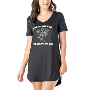 Hello Mello Women’s Let Me Sleep Lounge Sleep Shirt - 1 of 3