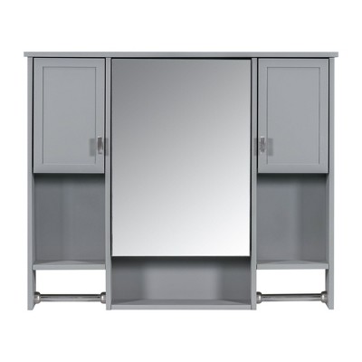 NicBex Bathroom Wall Mount Storage Cabinet Mirror Medicine Cabinet with Shelves