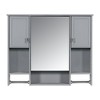 NicBex 35"Wall Cabinet with Mirror,Over the Toilet Storage Cabinet,Bathroom Wall Cabinet with Towel Rack,Medicine Cabinet with Bathroom Shelves - 2 of 4