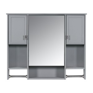 NicBex Bathroom Wall Mount Storage Cabinet Mirror Medicine Cabinet with Shelves - 1 of 4