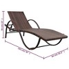vidaXL Sun Lounger with Cushion Poly Rattan Brown - 3 of 4